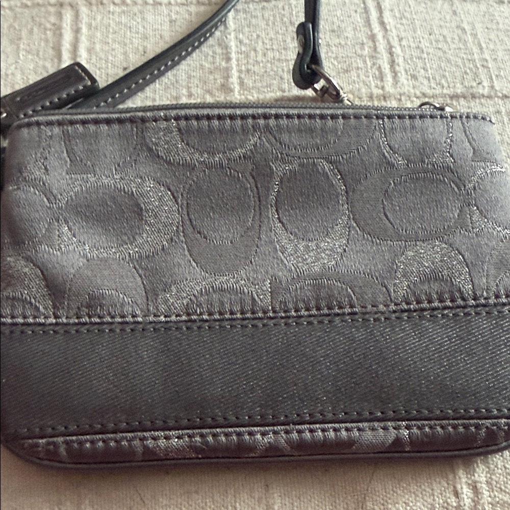 Coach Gray Signature Wristlet - Picture 4 of 7